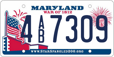 MD license plate 4AB7309