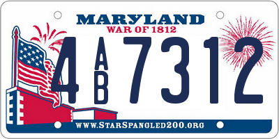 MD license plate 4AB7312