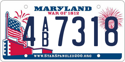 MD license plate 4AB7318
