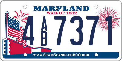 MD license plate 4AB7371