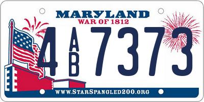 MD license plate 4AB7373