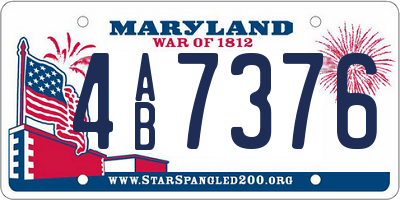 MD license plate 4AB7376