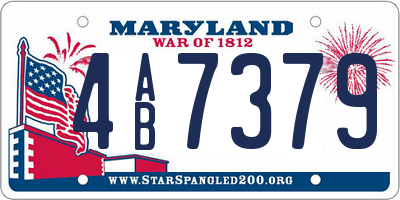 MD license plate 4AB7379