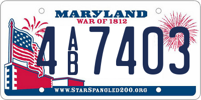 MD license plate 4AB7403