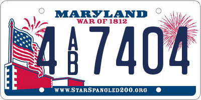 MD license plate 4AB7404
