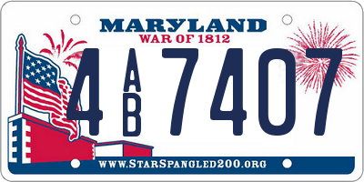 MD license plate 4AB7407