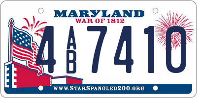 MD license plate 4AB7410