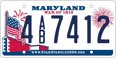 MD license plate 4AB7412