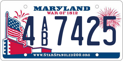 MD license plate 4AB7425