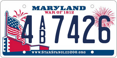 MD license plate 4AB7426