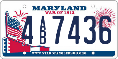 MD license plate 4AB7436