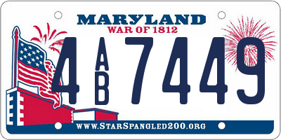 MD license plate 4AB7449