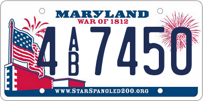 MD license plate 4AB7450