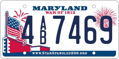 MD license plate 4AB7469