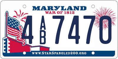 MD license plate 4AB7470