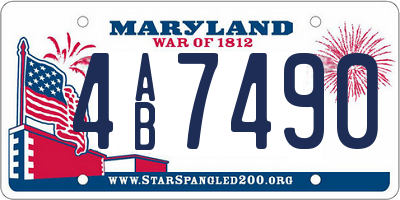 MD license plate 4AB7490