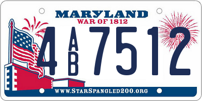MD license plate 4AB7512