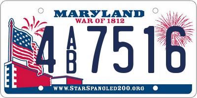 MD license plate 4AB7516