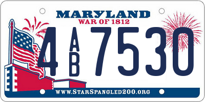 MD license plate 4AB7530
