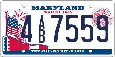 MD license plate 4AB7559