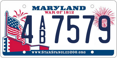 MD license plate 4AB7579