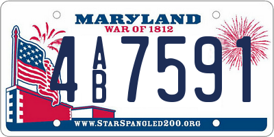 MD license plate 4AB7591