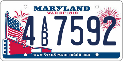 MD license plate 4AB7592