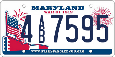 MD license plate 4AB7595