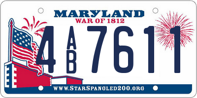 MD license plate 4AB7611
