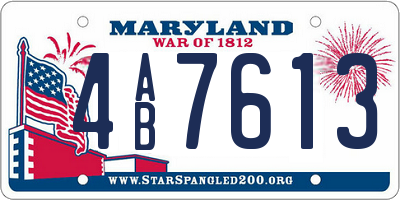 MD license plate 4AB7613