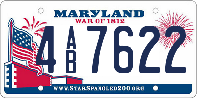 MD license plate 4AB7622