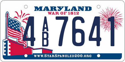 MD license plate 4AB7641
