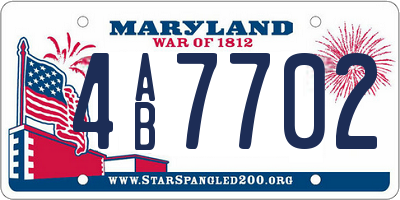 MD license plate 4AB7702