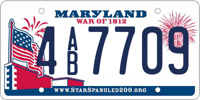 MD license plate 4AB7709