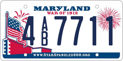 MD license plate 4AB7711