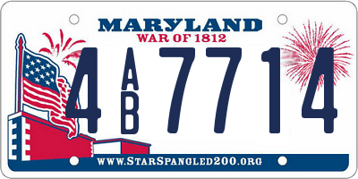MD license plate 4AB7714