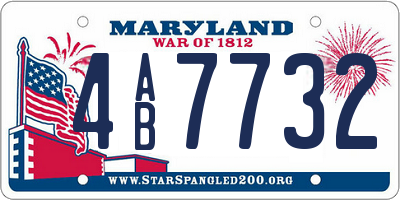 MD license plate 4AB7732