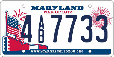 MD license plate 4AB7733