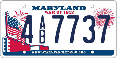 MD license plate 4AB7737