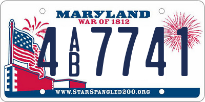 MD license plate 4AB7741