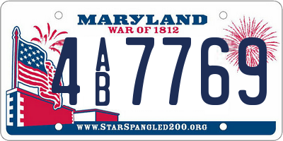 MD license plate 4AB7769