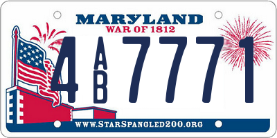 MD license plate 4AB7771