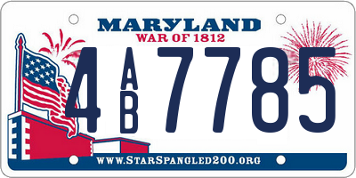 MD license plate 4AB7785