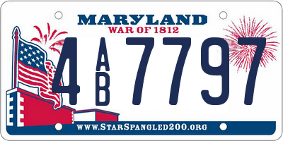 MD license plate 4AB7797