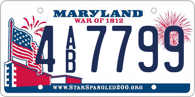 MD license plate 4AB7799
