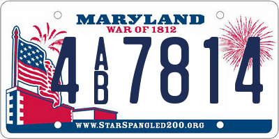 MD license plate 4AB7814