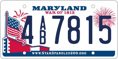MD license plate 4AB7815