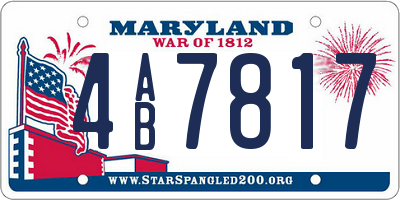 MD license plate 4AB7817