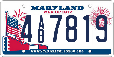 MD license plate 4AB7819