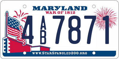 MD license plate 4AB7871